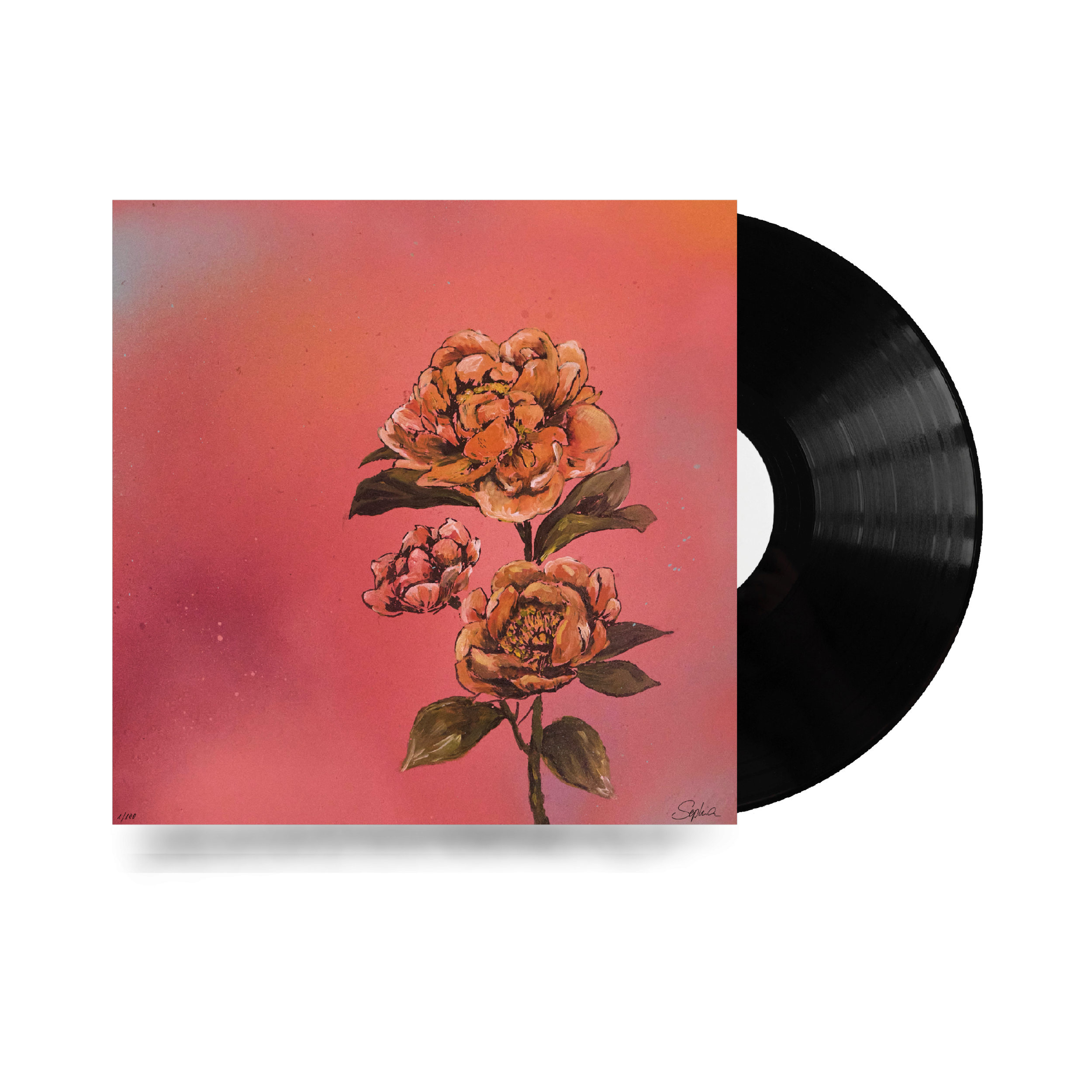 Sophia Durch die Blume Ltd. handbemalte + unterschriebene Vinyl 432669
