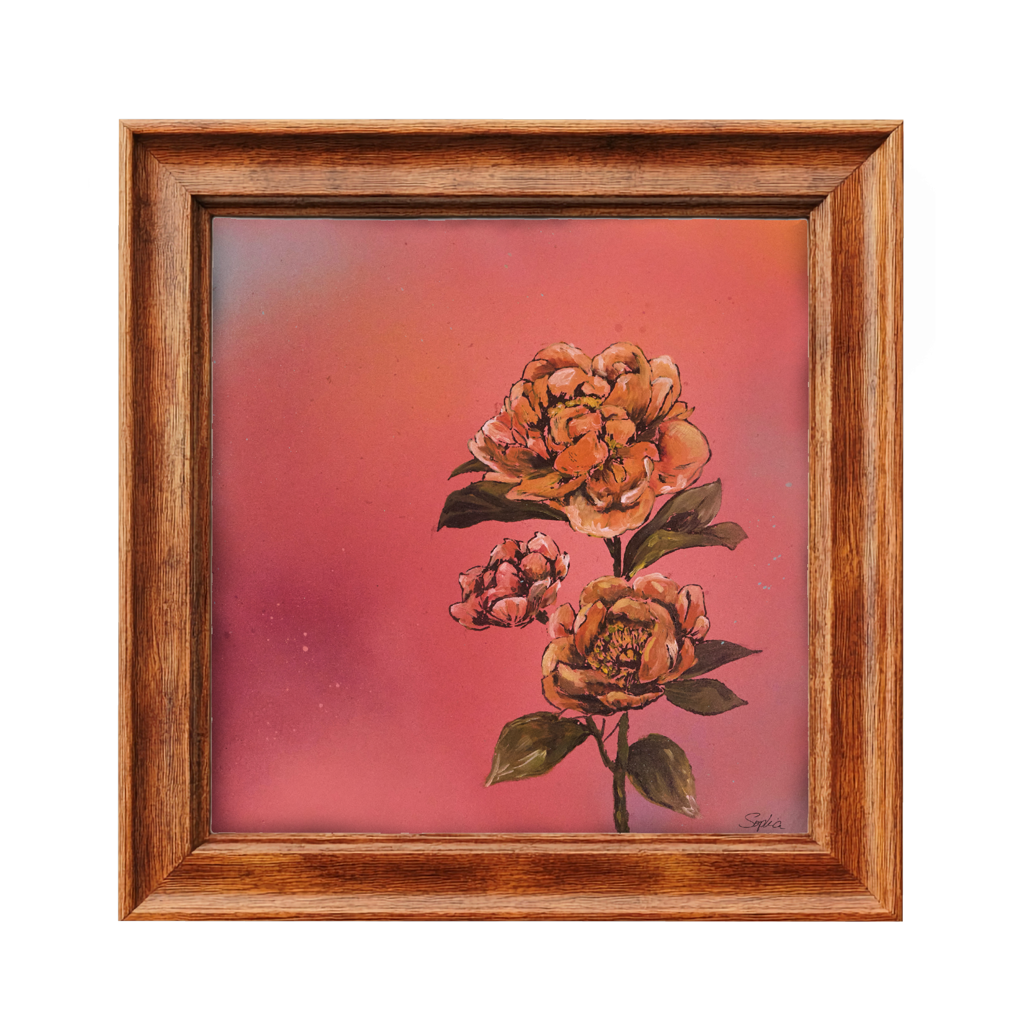 Sophia Durch die Blume Ltd. handbemalte + unterschriebene Vinyl 432667